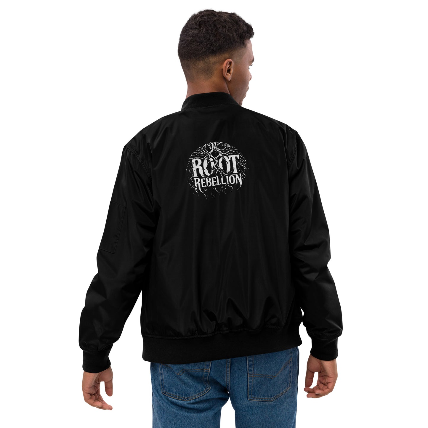 Root Rebellion Embroidered Premium recycled bomber jacket