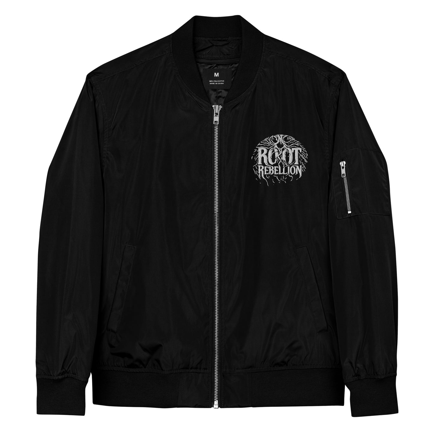 Root Rebellion Embroidered Premium recycled bomber jacket